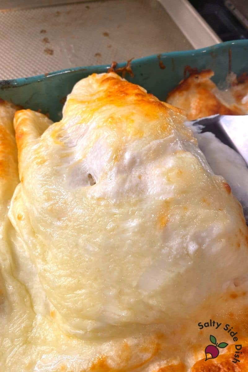 delicious and easy white enchiladas.