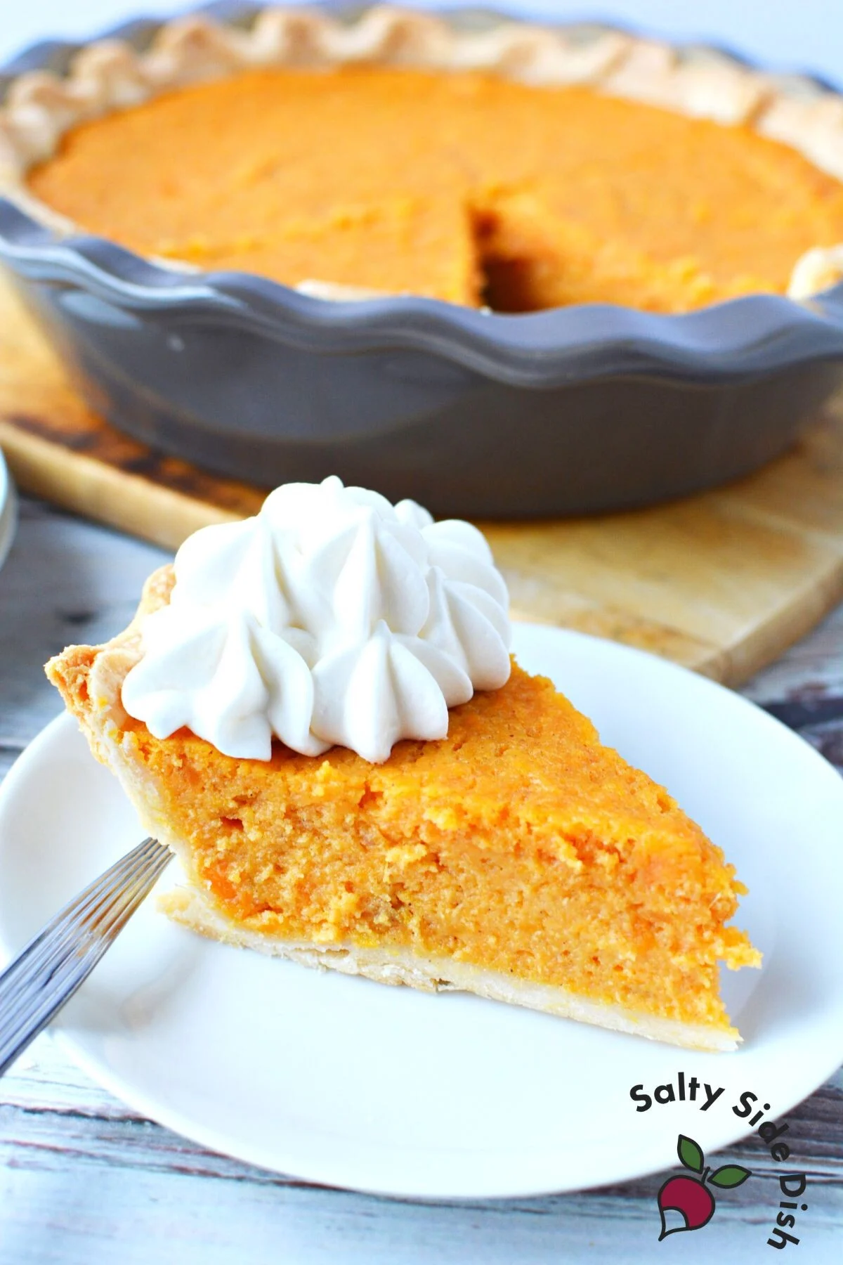 southern sweet potato pie recipe with whipped cream.