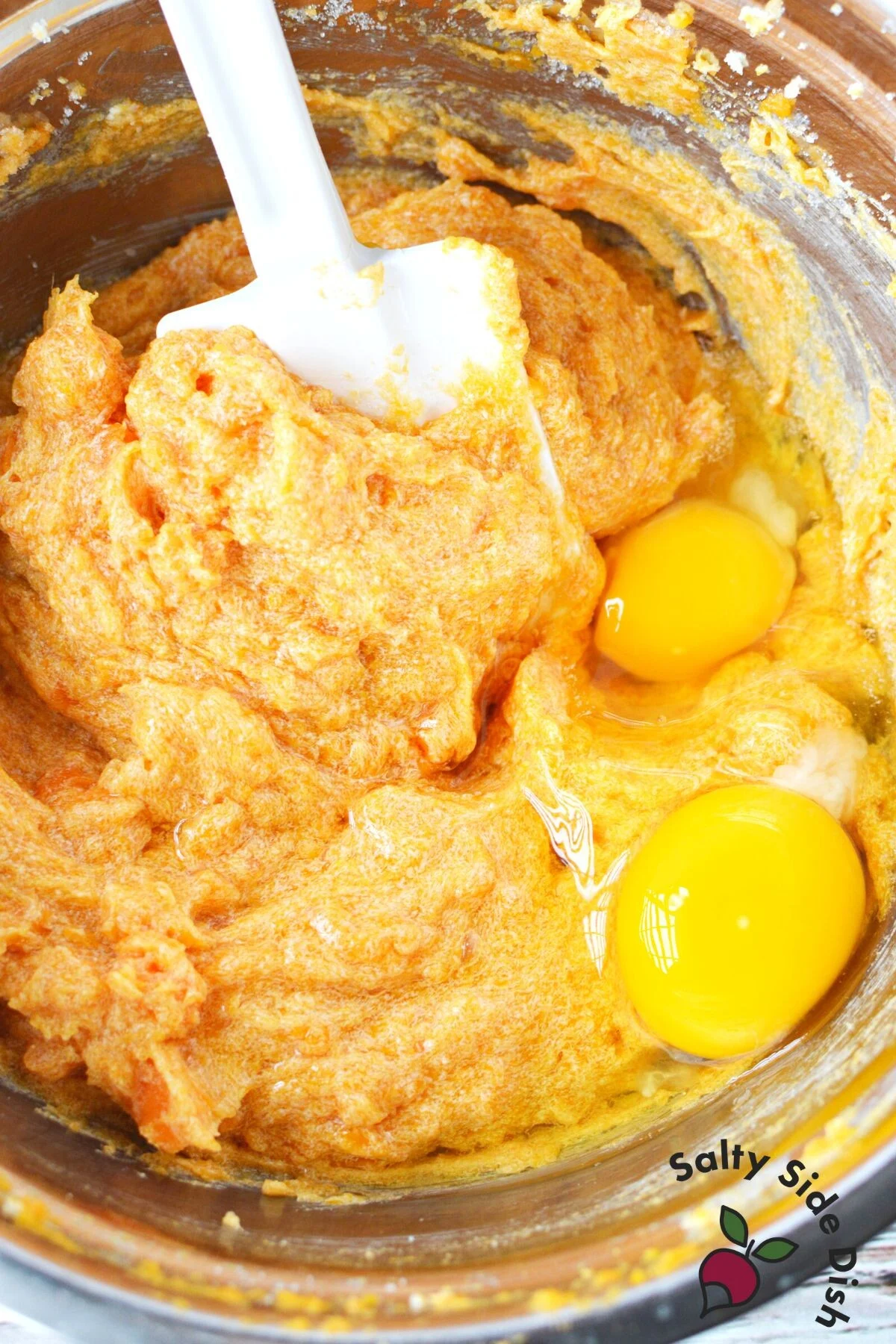 sweet potato pie recipe with eggs and brown sugar.
