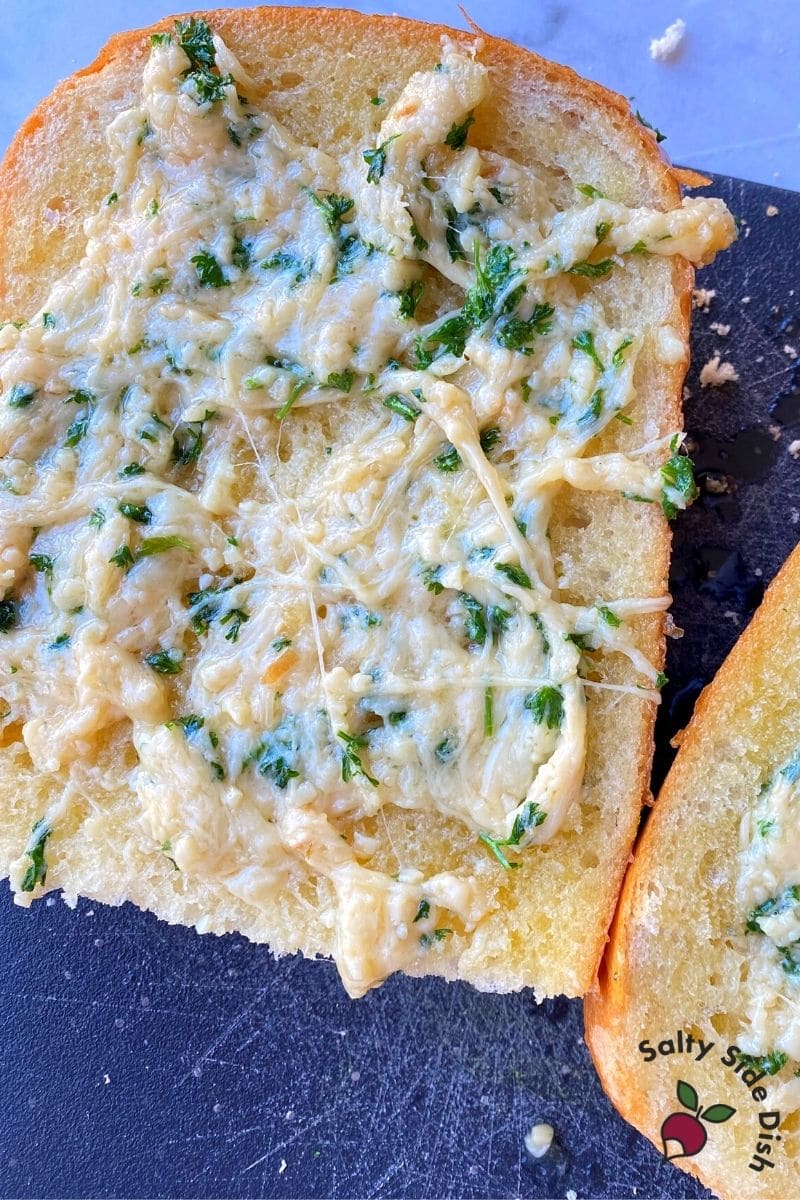 using regular shredded cheese on garlic parmesan bread
