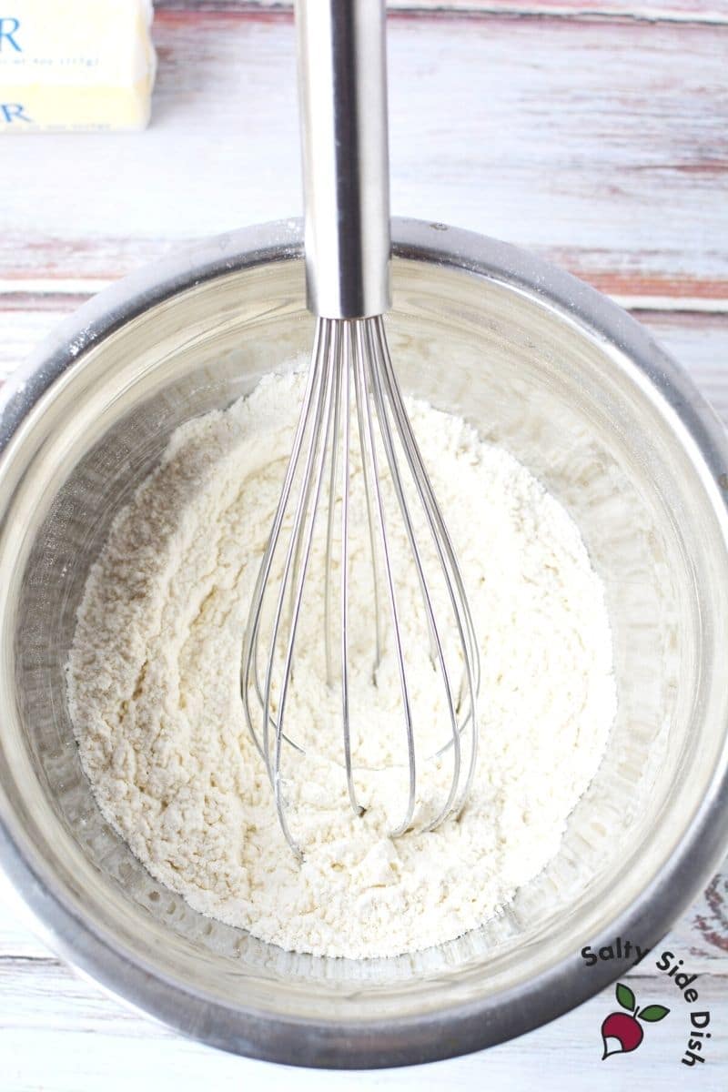 whisk mixing up pantry baking mix