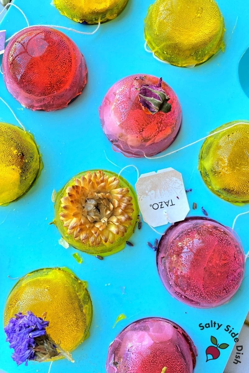 all tea bombs sitting in mold