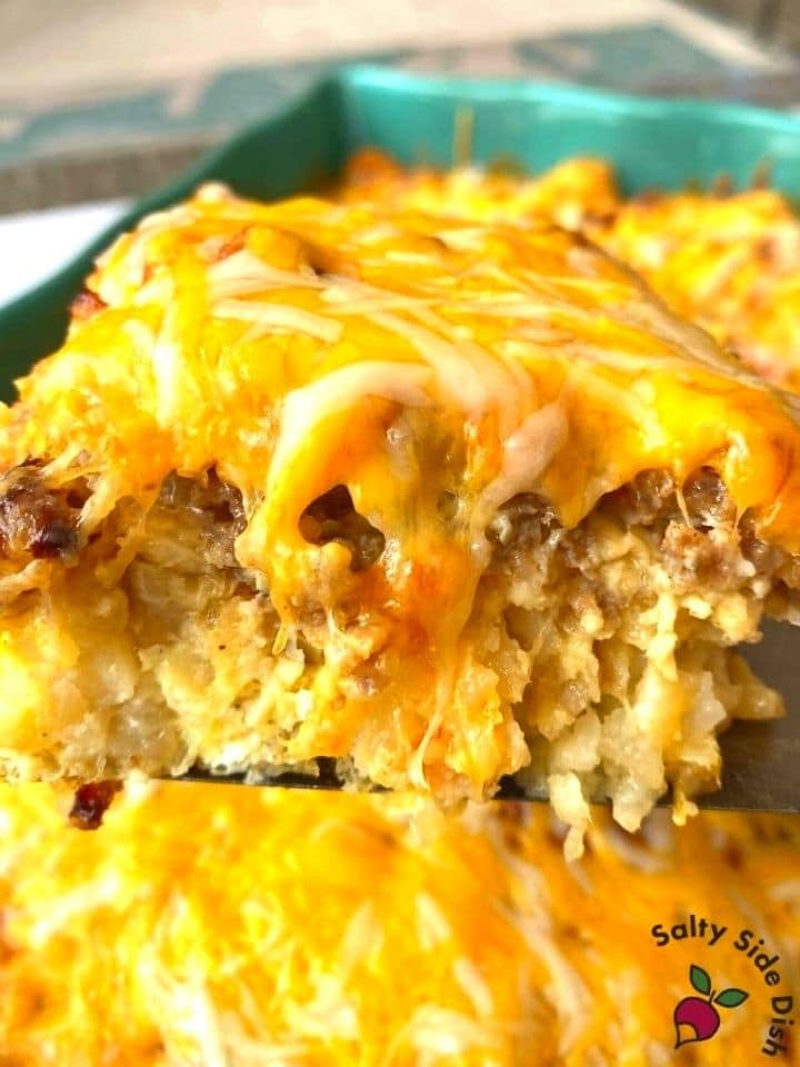 The Cheesiest, Most Mouthwatering Tater Tot Layered Breakfast Casserole EVER!