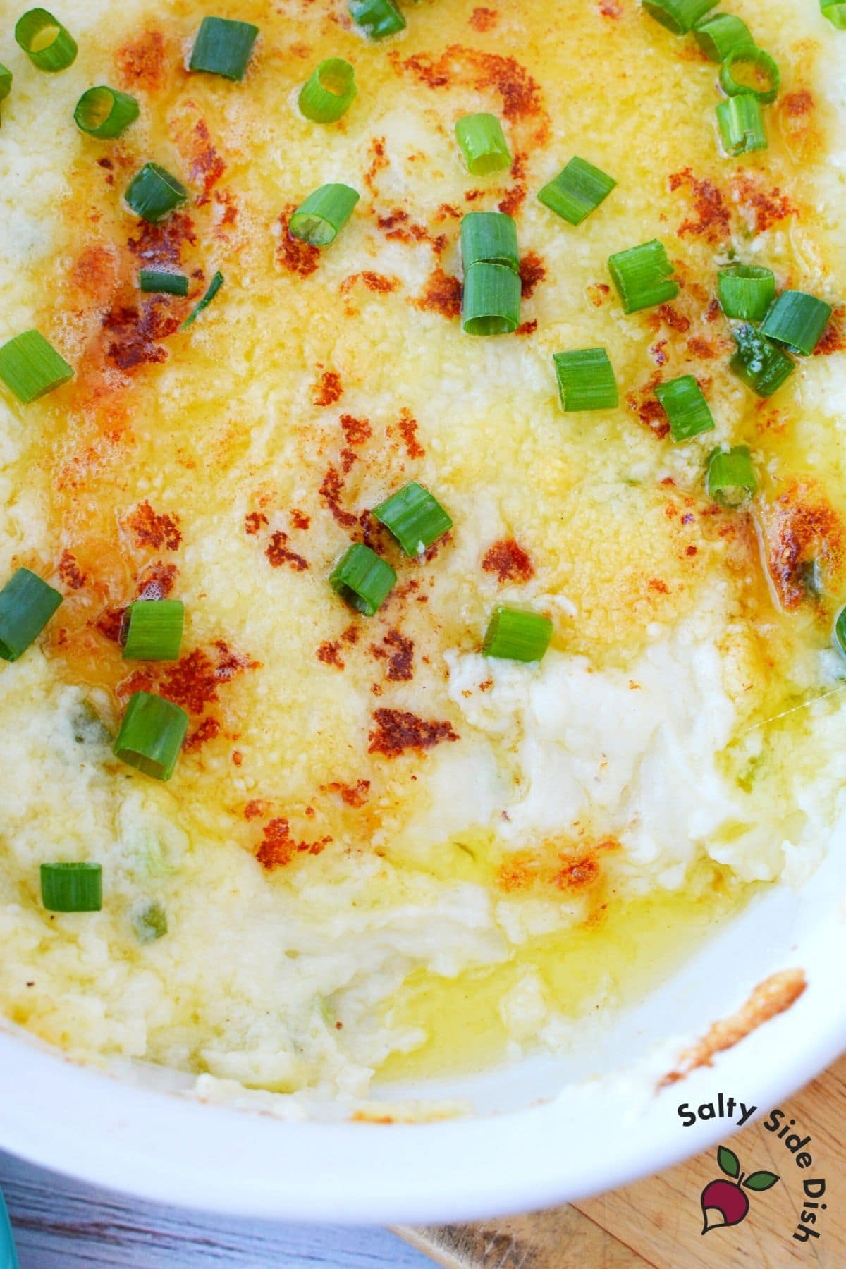 potatoes in a casserole dish