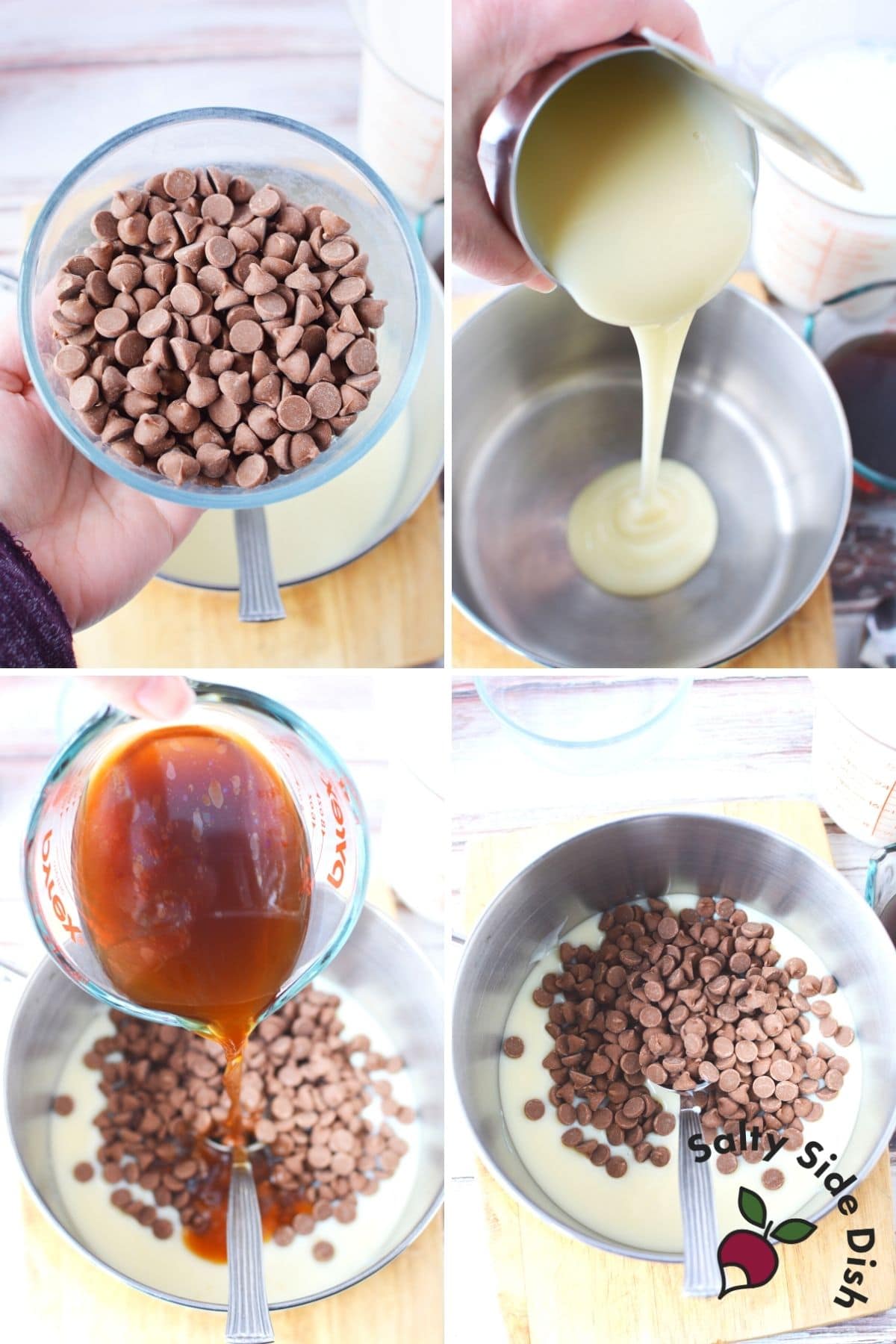 collage of all hot chocolate and coffee ingredients