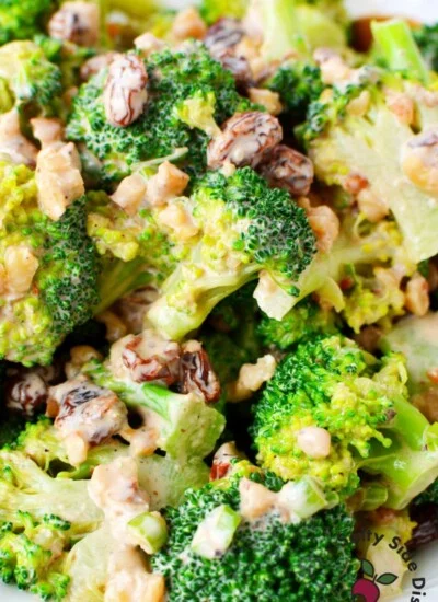 raisin and walnut broccoli salad recipe