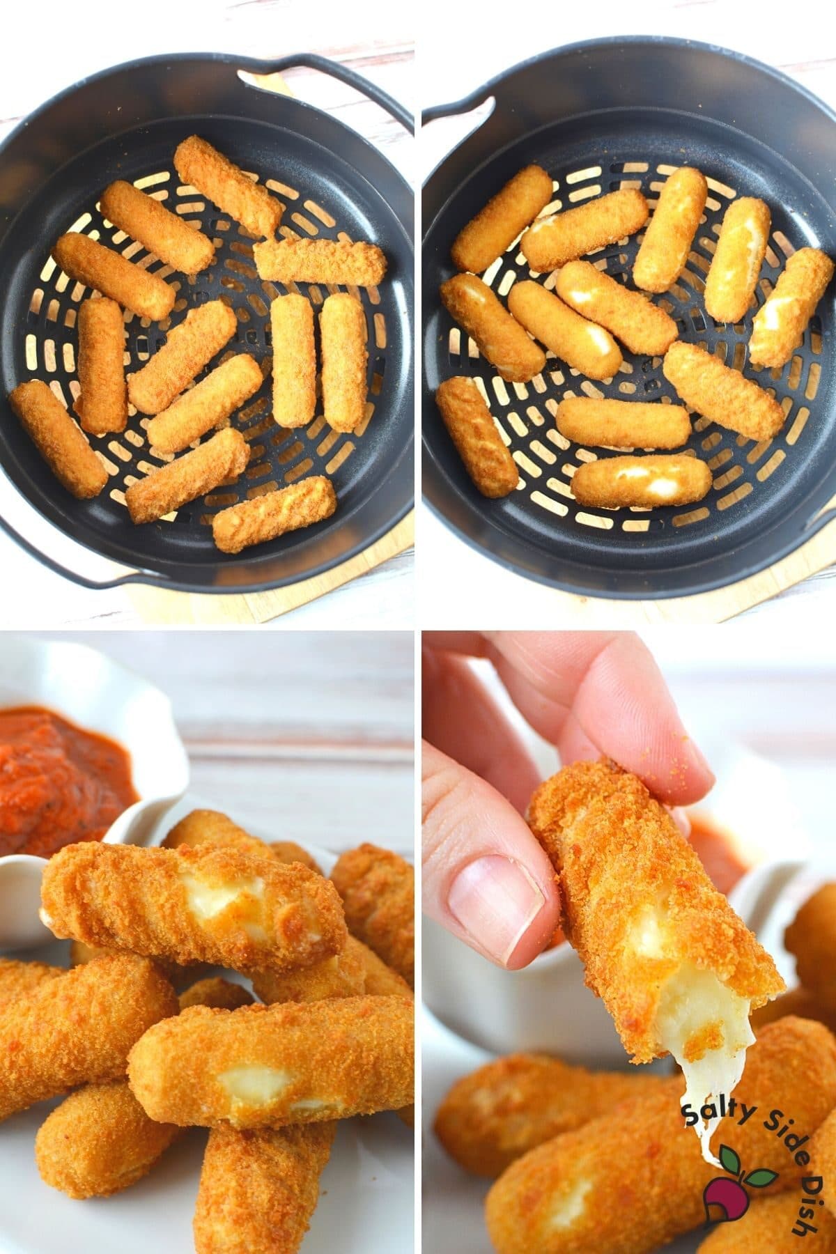 mozzarella sticks in an air fryer