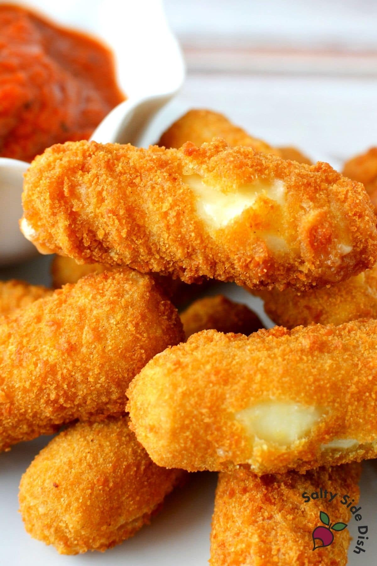 pile of frozen mozzarella sticks