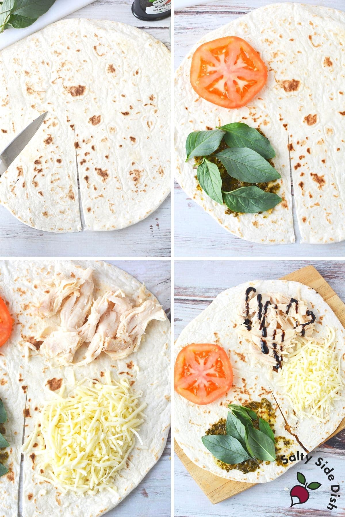 adding all ingredients to tiktok tortilla wrap trend
