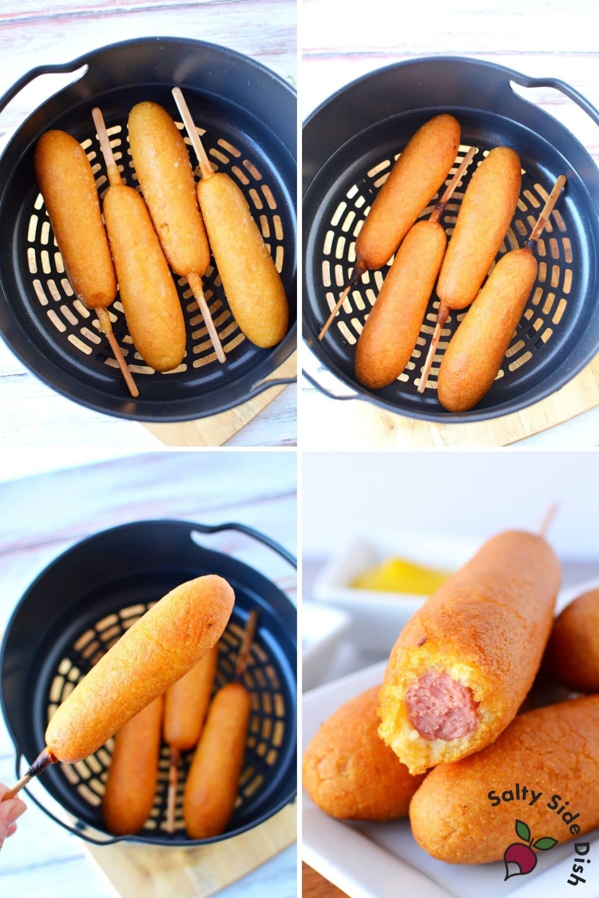 Frozen Corn Dogs in Air Fryer (Full size) ninja foodi