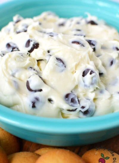 cheesecake dip in a bowl