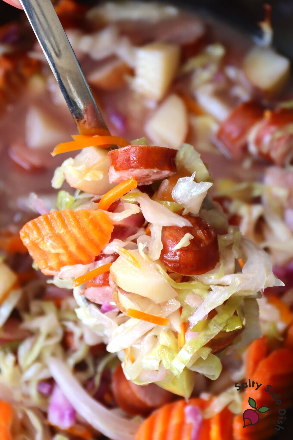 Slow Cooker Cabbage & Sausage