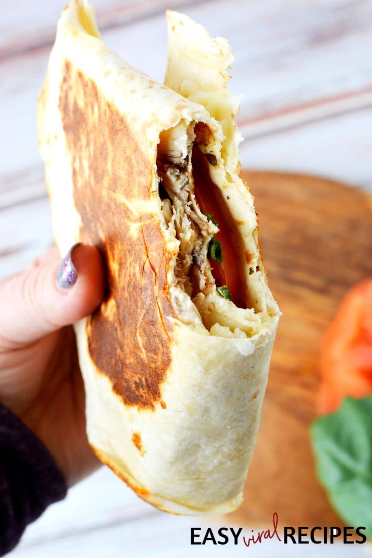 folded tortilla wrap from tiktok