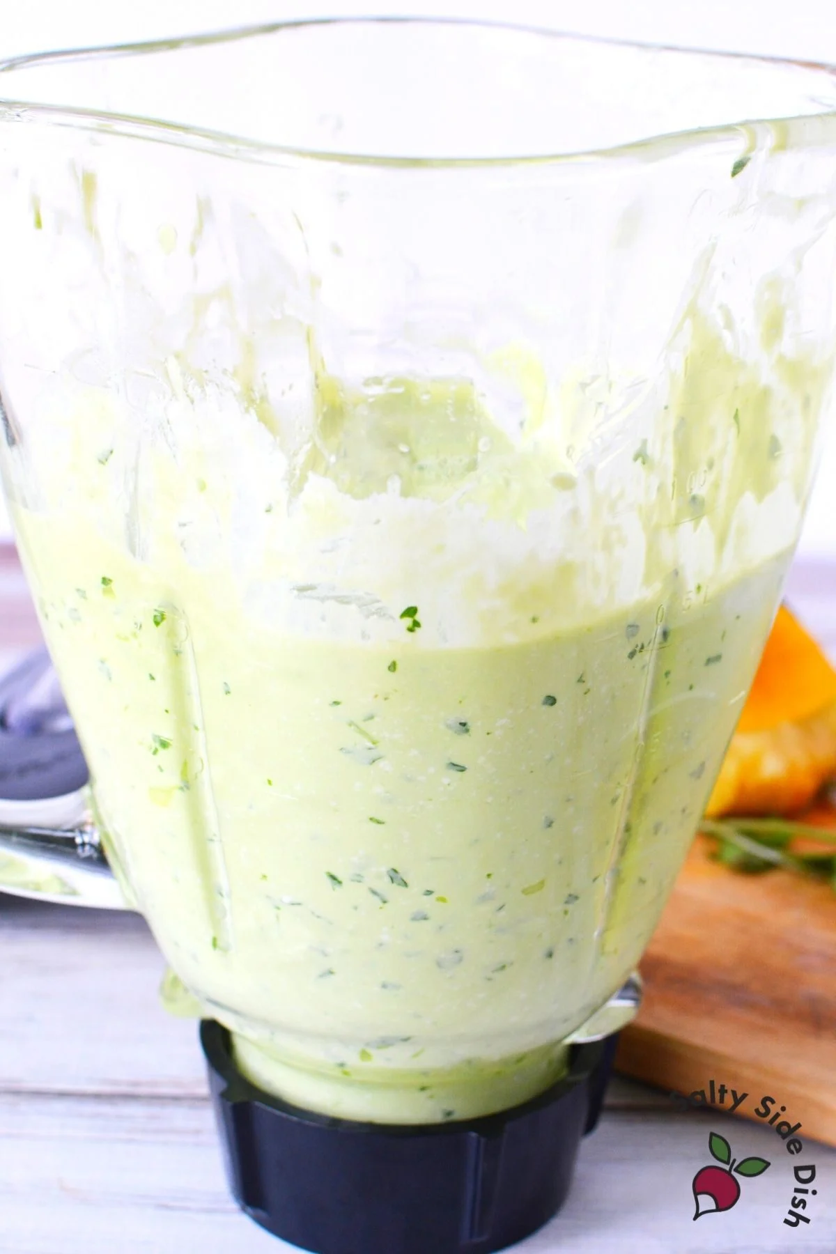 green goddess dip in a blender