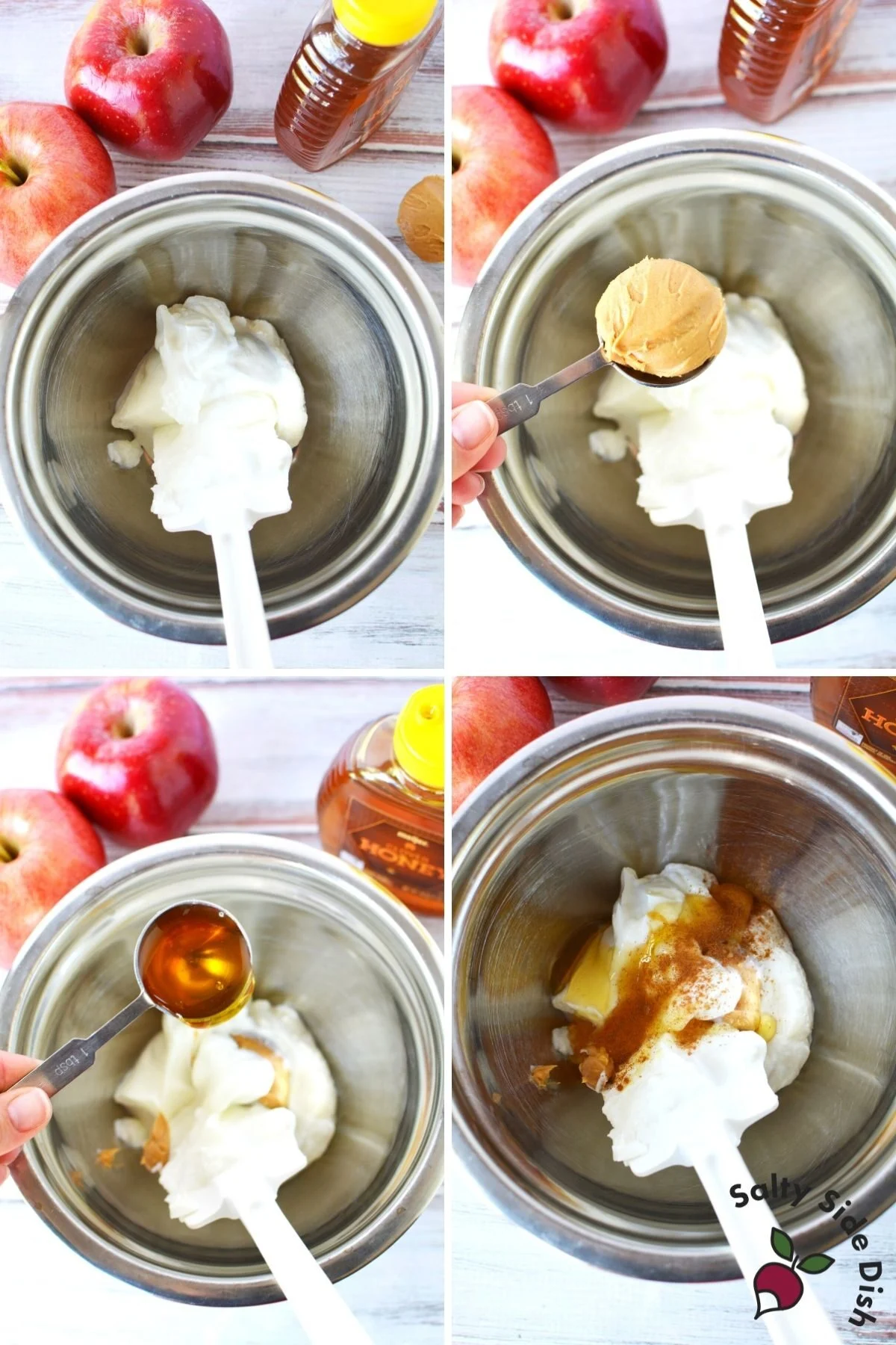 tiktok honey, apple and yogurt