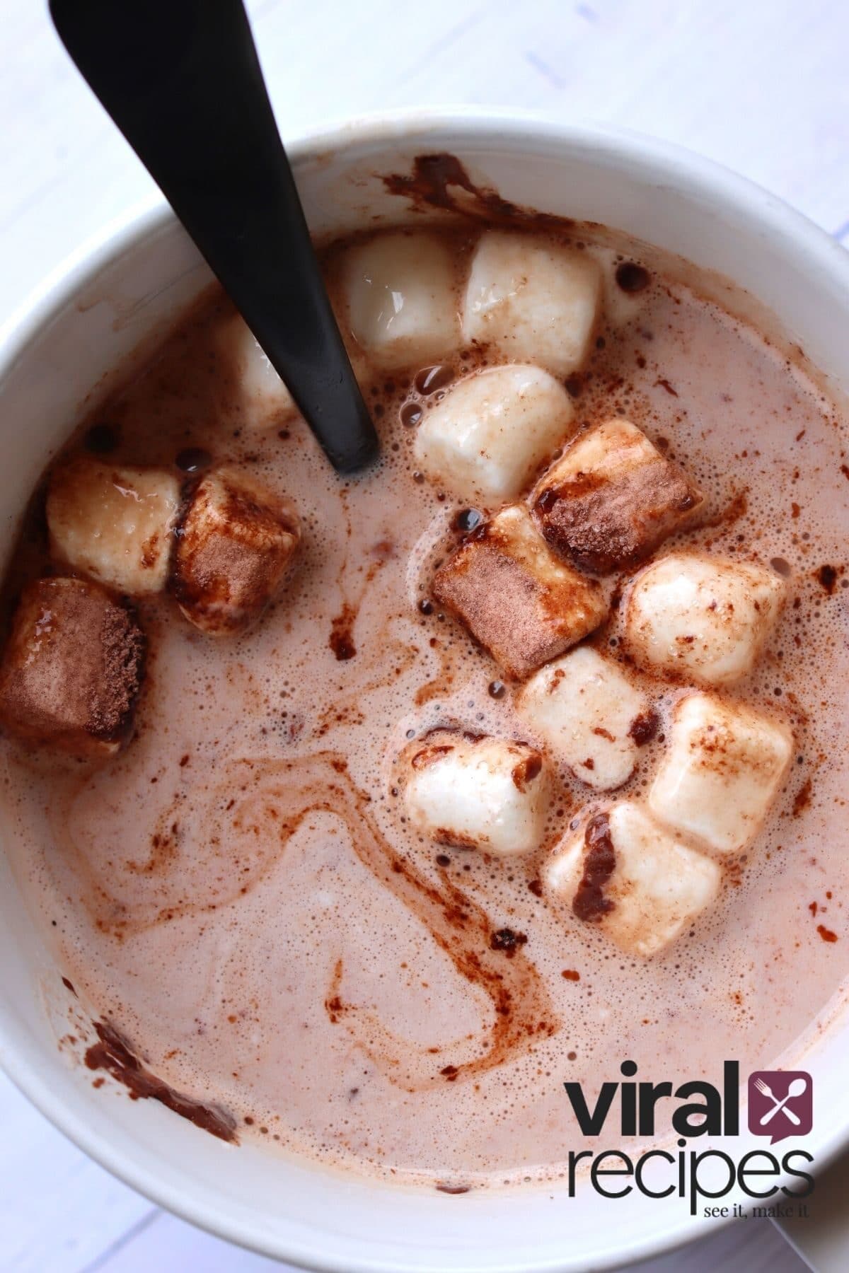 bursting of marshmallows in a cup