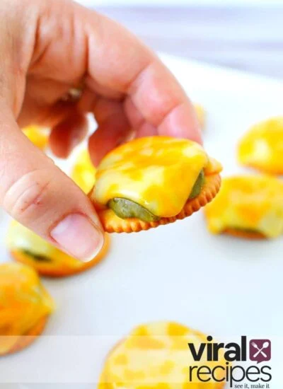 tiktok pickle cookies being held.