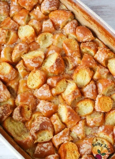 krispy kreme donuts in a casserole dish