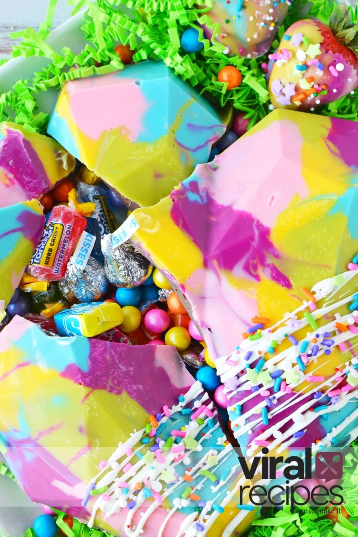 chocolate breakeable smash heart stuffed full of candy