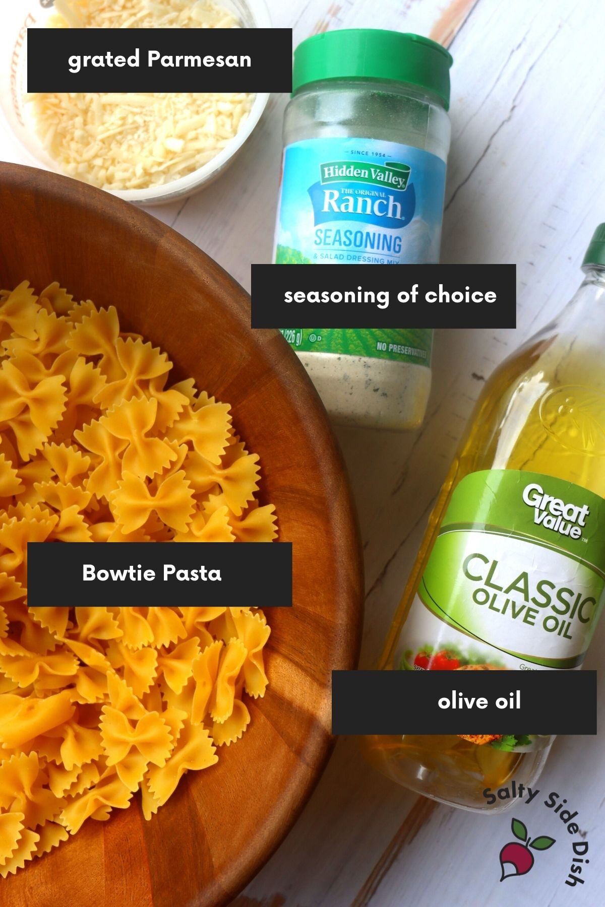 ingredients on a table.