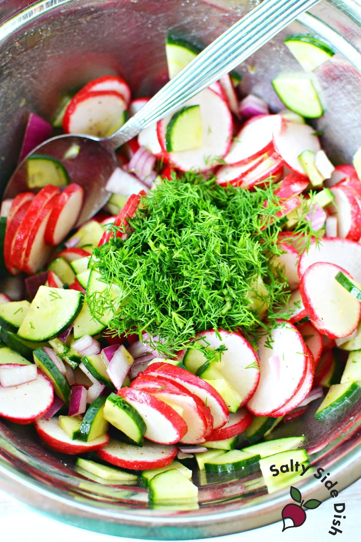 mixing side salad recipe.