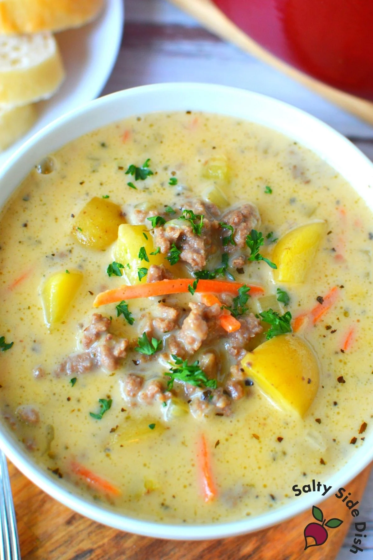Creamy Hamburger Soup (with Velveeta Cheese)