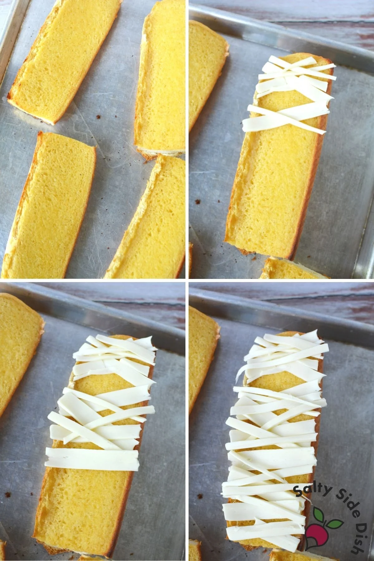 how to mummy wrap bread step by step.