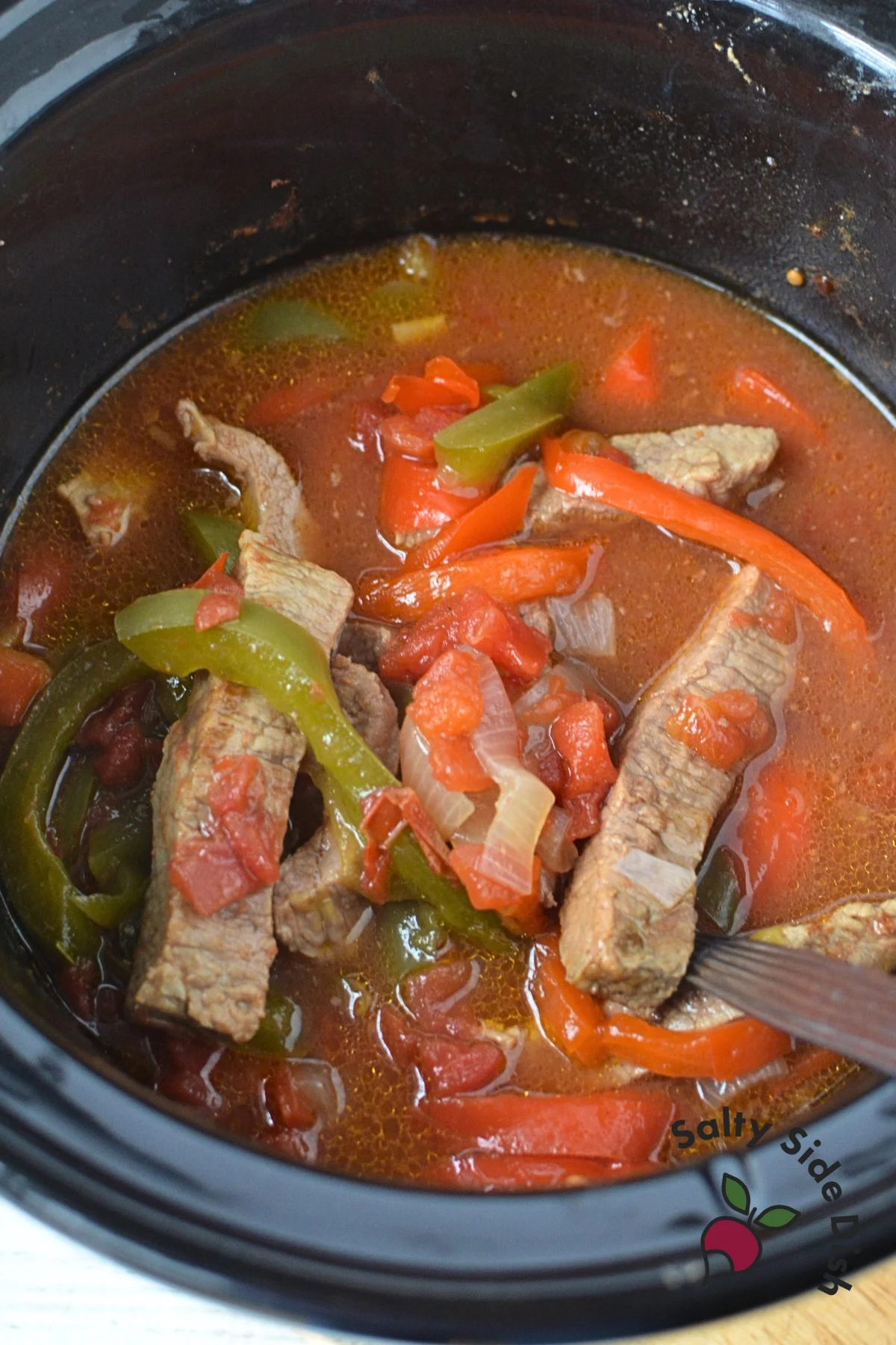 Slow Cooker Peppered Steak