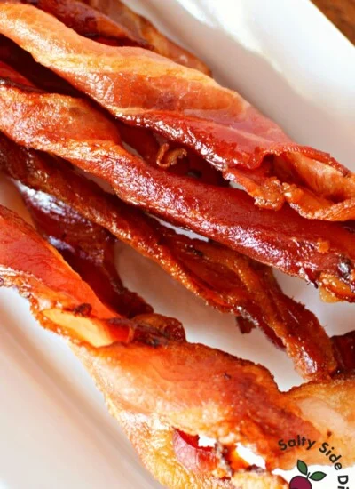 close up of twisted bacon.