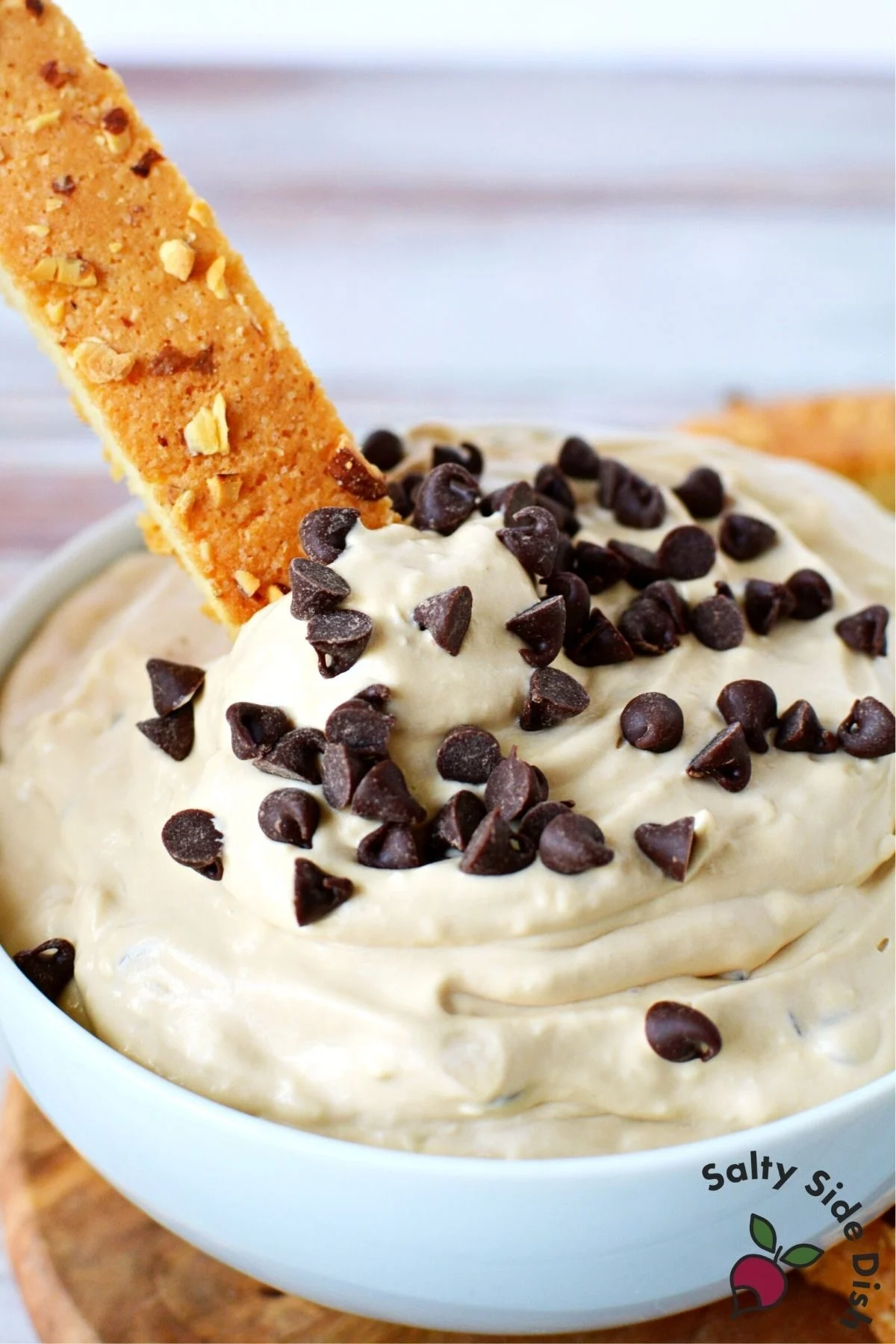 graham cracker stick dipping.