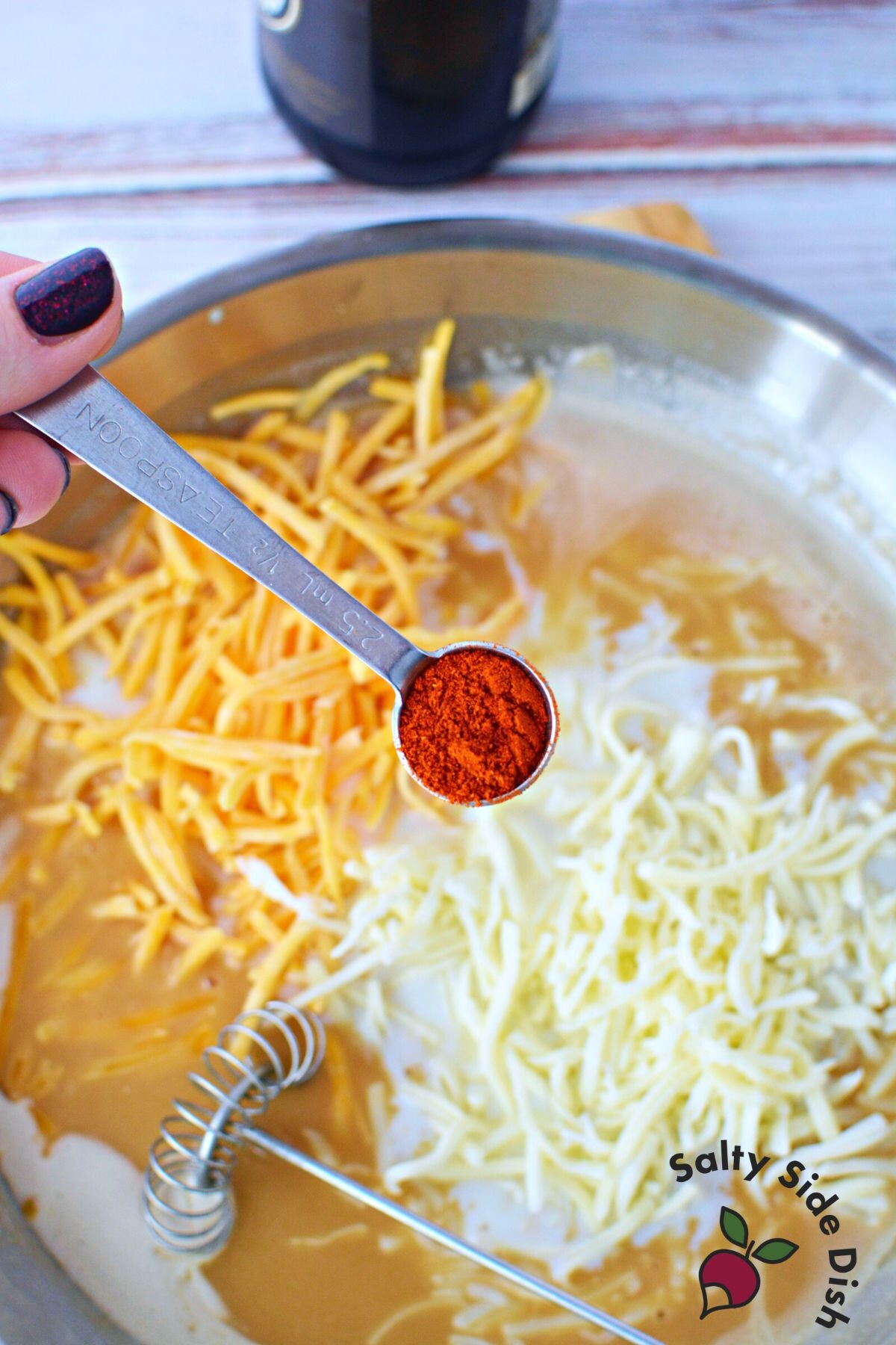 cheese dip with paprika.
