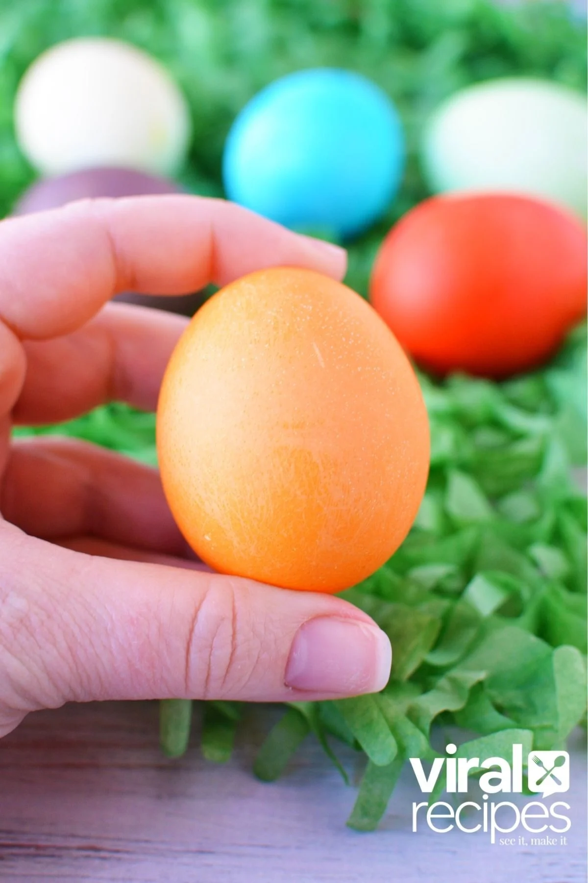 orange kool-aid dyed eggs.
