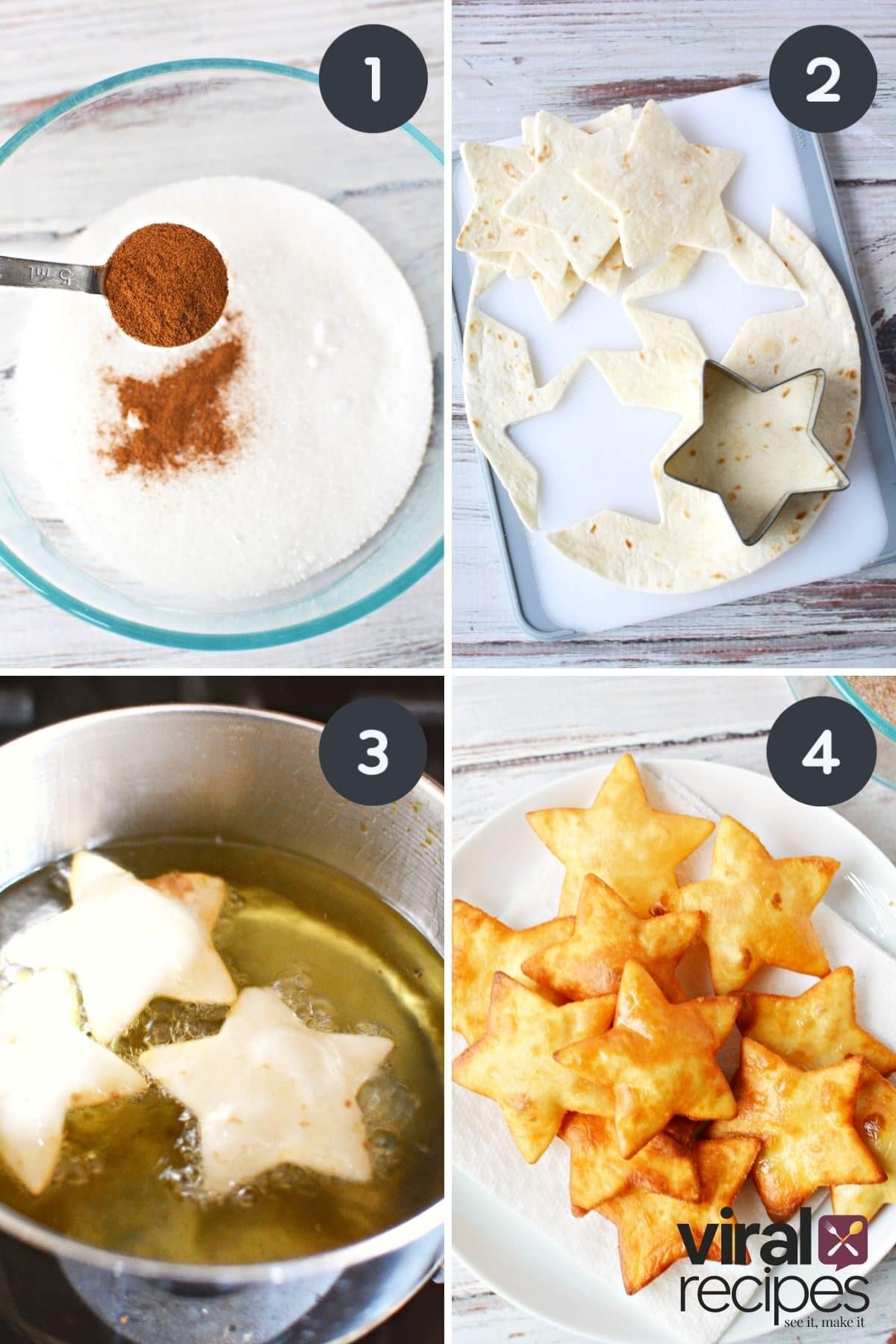 churrow nachos dusted with cinnamon sugar.