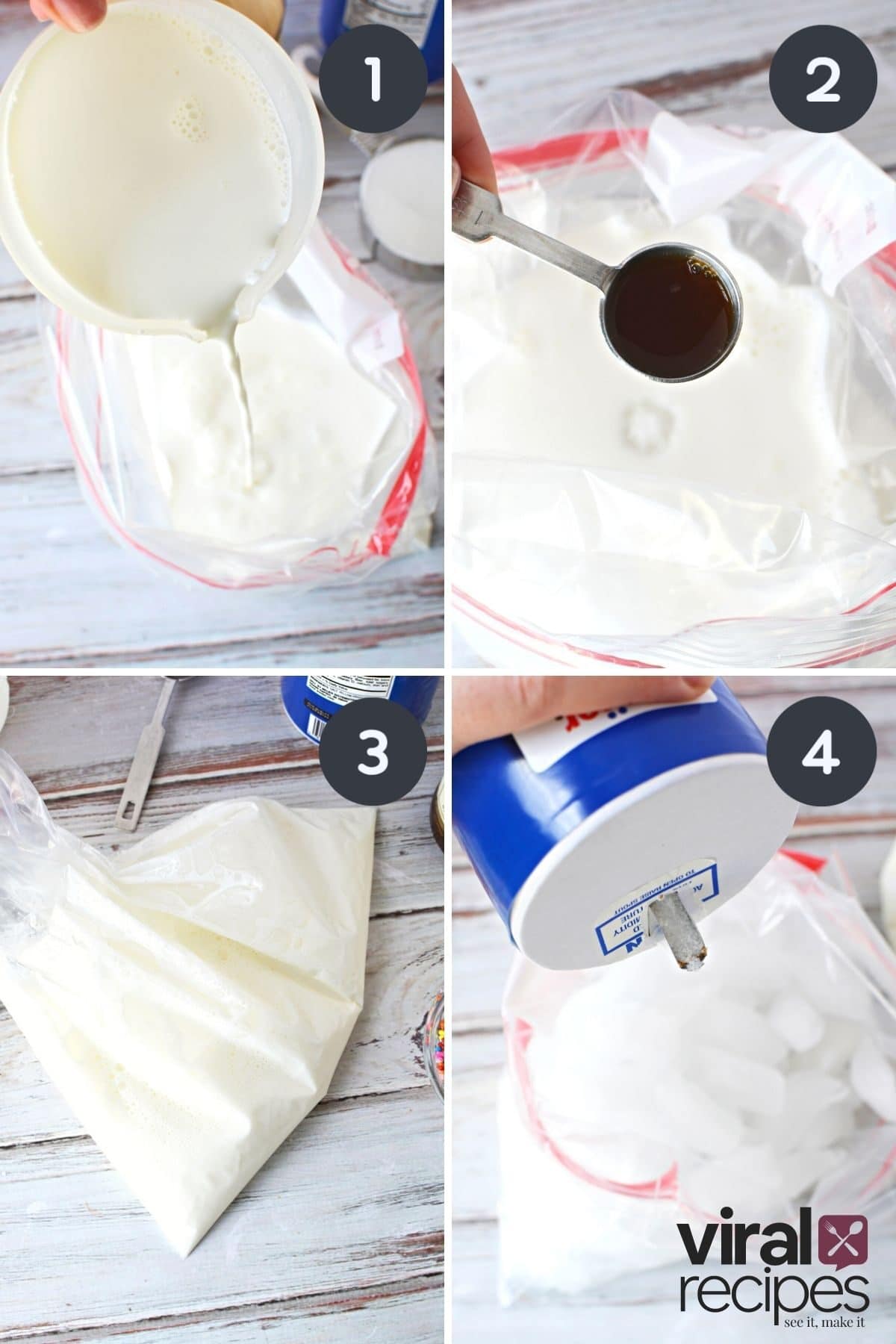 collage of Ziploc in a bag.