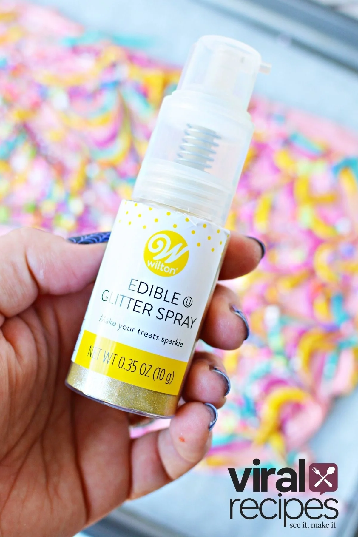 Wilton glitter spray.