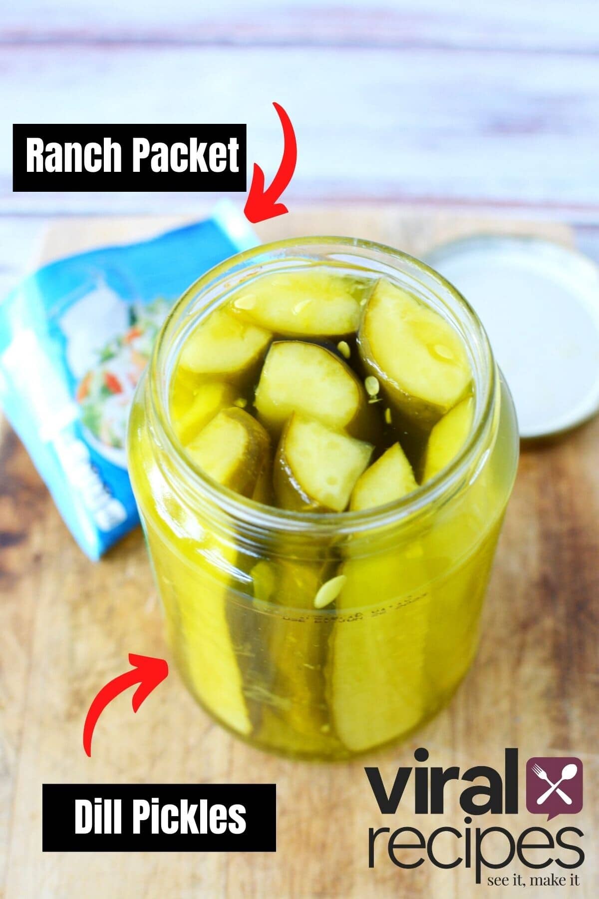 simple ranch packet and ranch pickles.