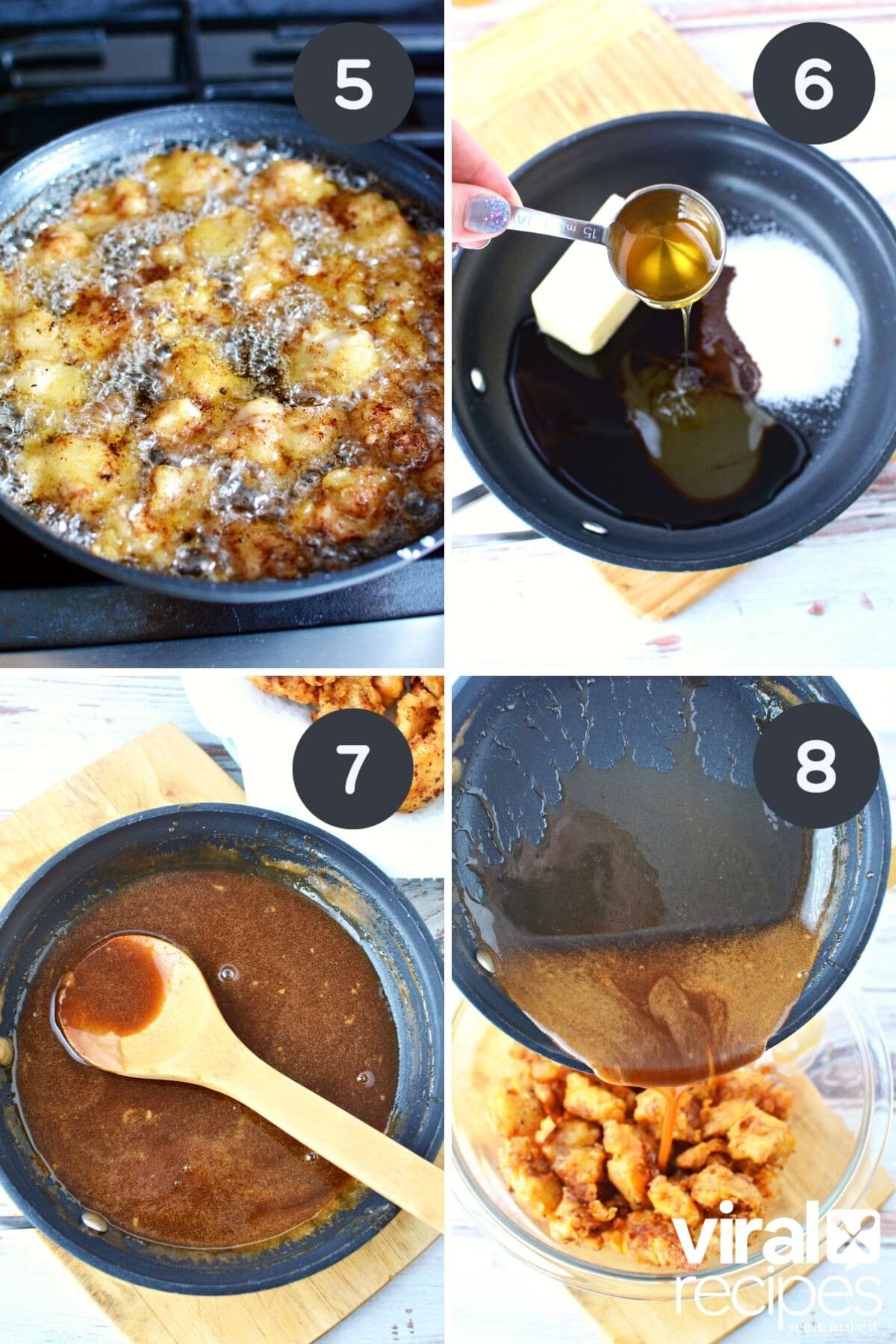 tiktok viral chicken recipe in a pan.