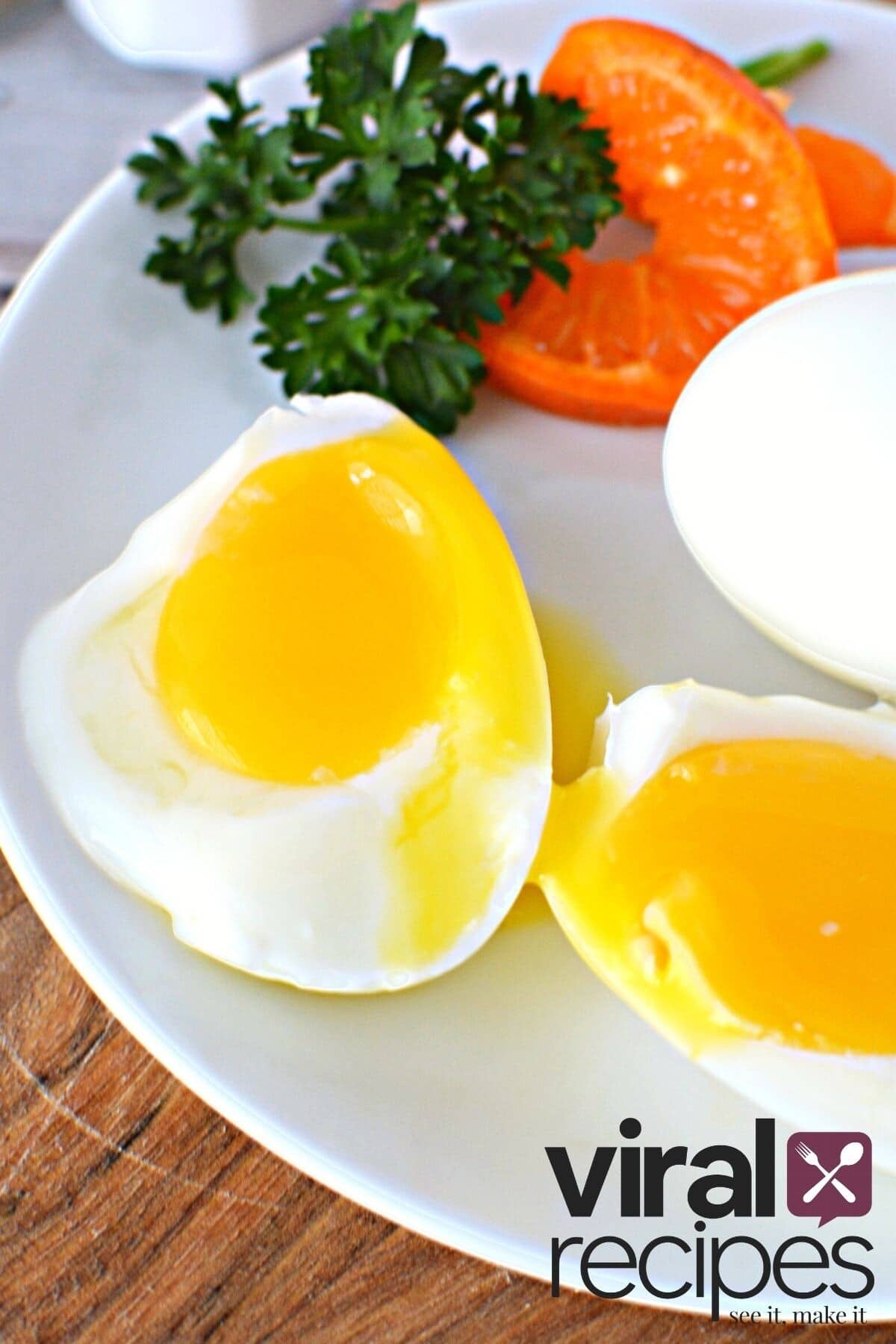 soft boiled jammy egg center.
