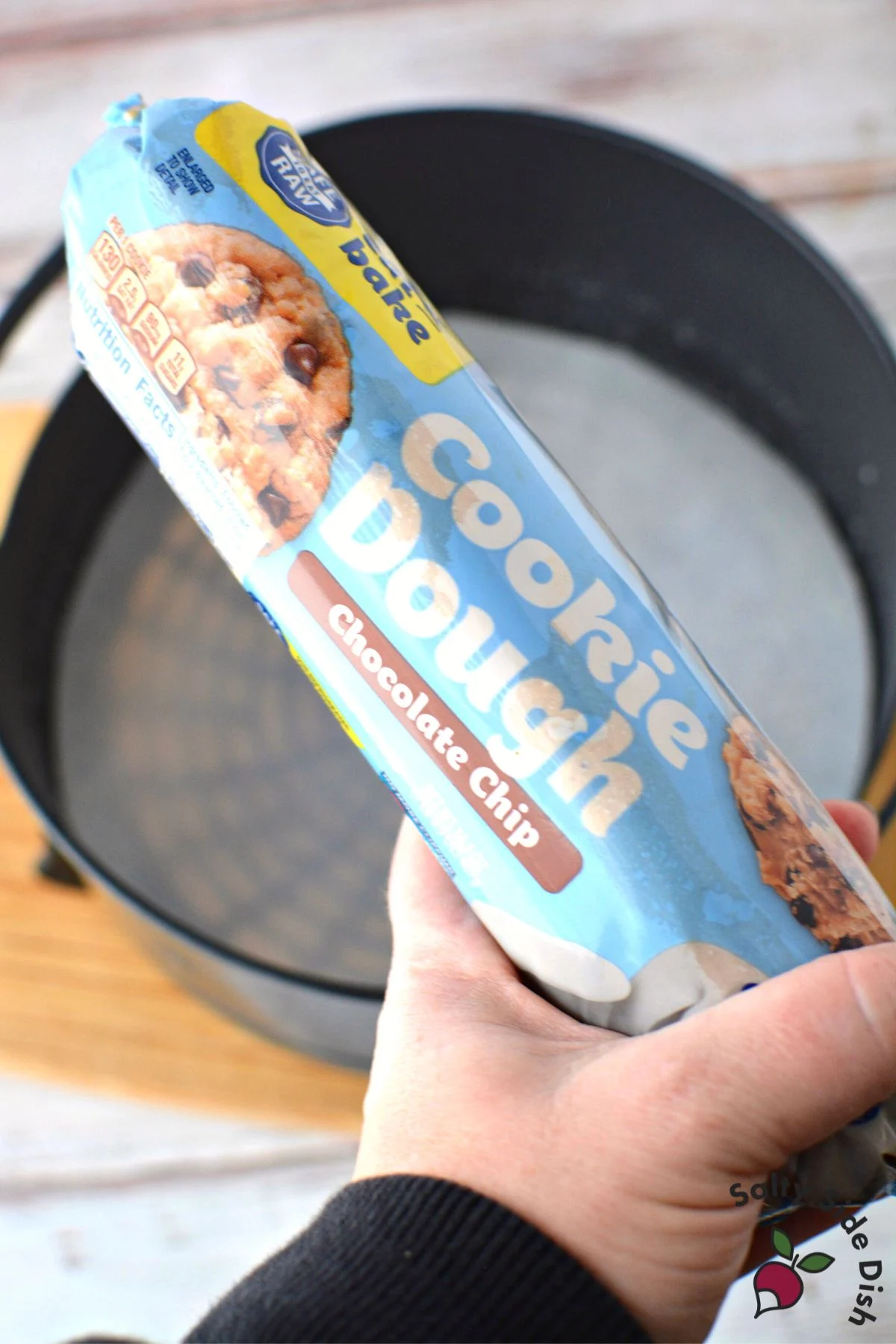 store bought cookie dough going into air fryer.