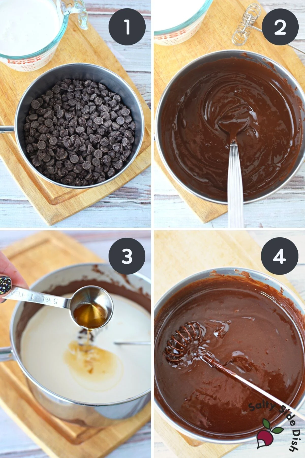 how to melt chocolate for dip.