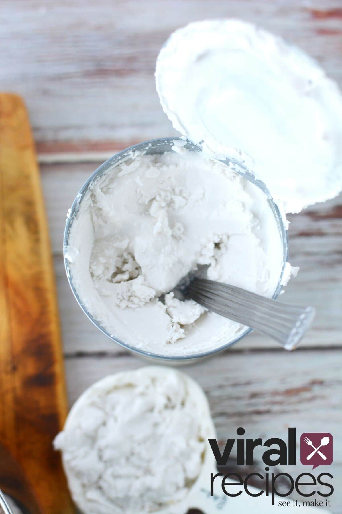 coconut cream in a can.