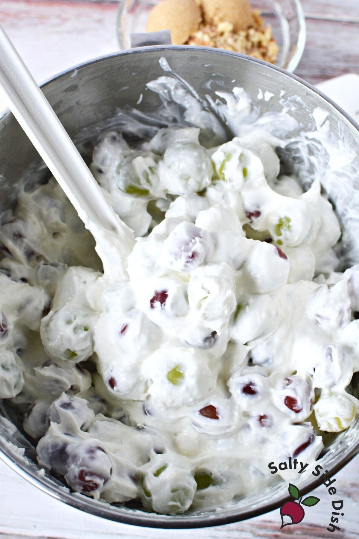 stirring in cream cheese mixture.
