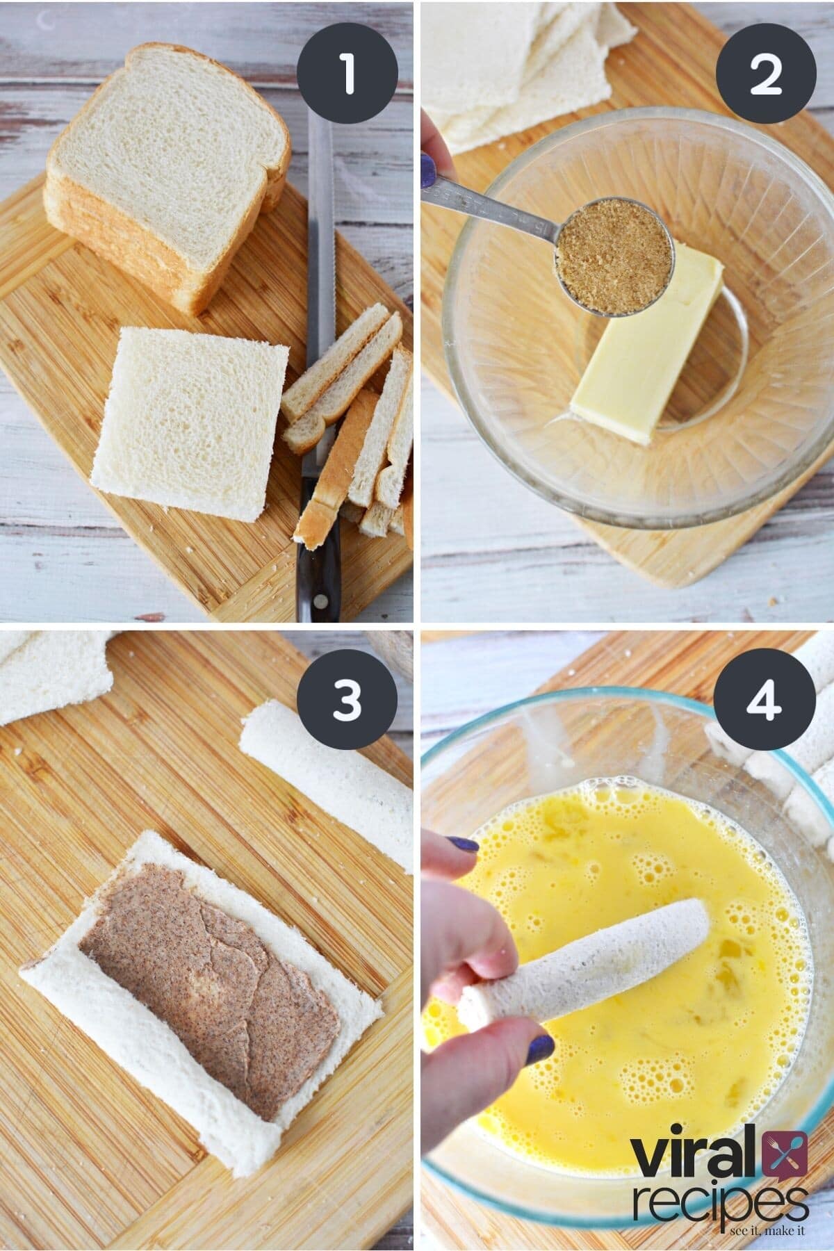French toast roll-ups.