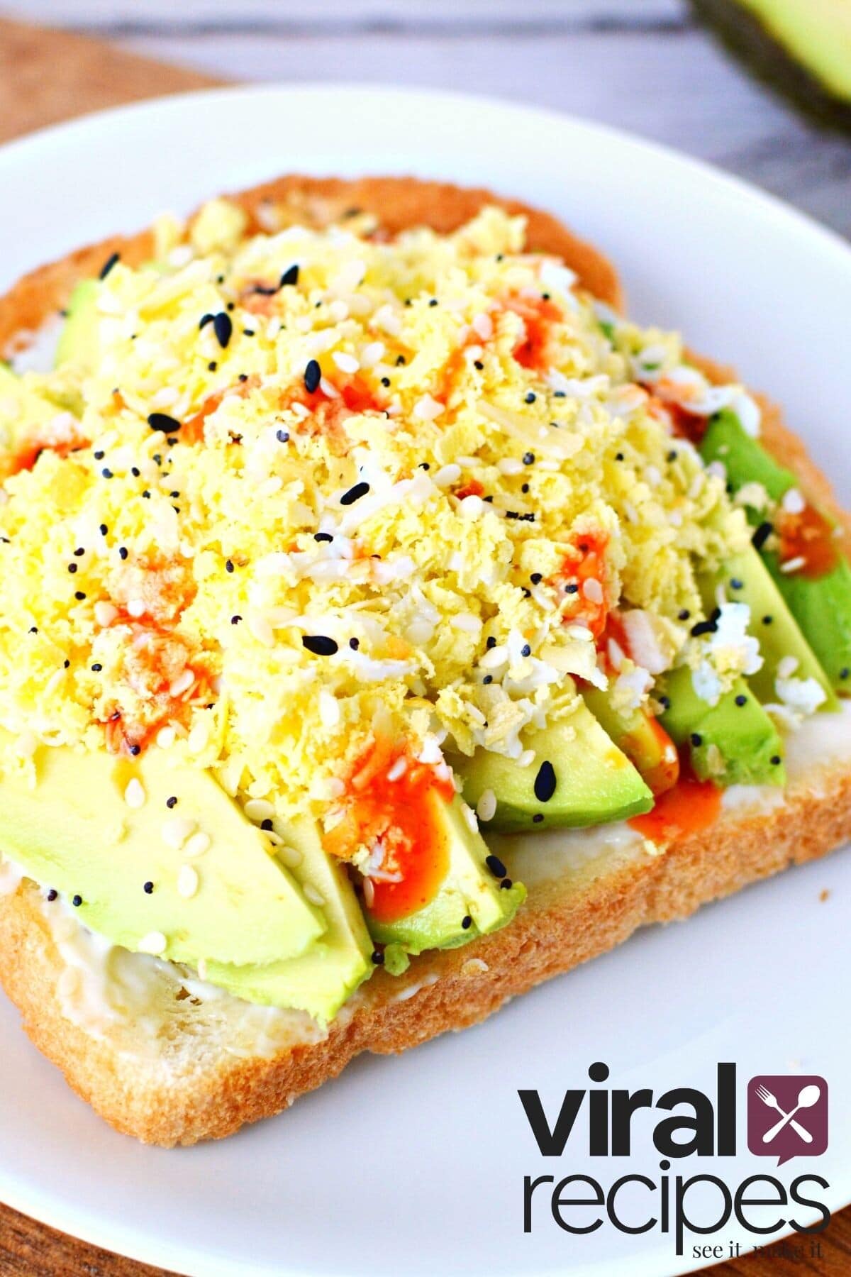 hard boiled egg on avocado toast.