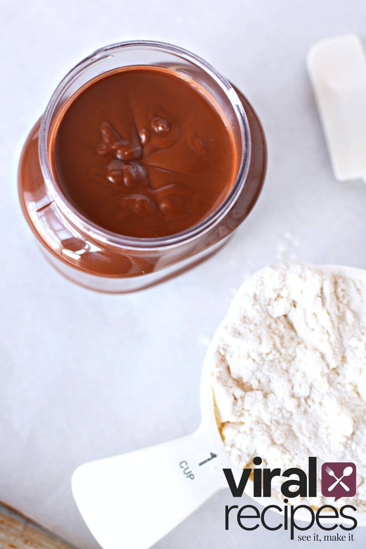 jar of Nutella and flour.