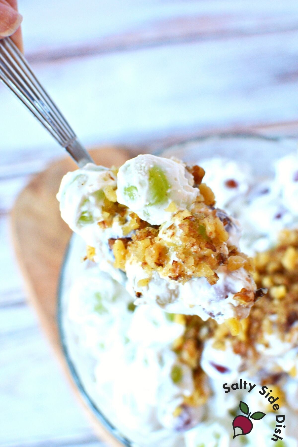 scoop of grape salad/