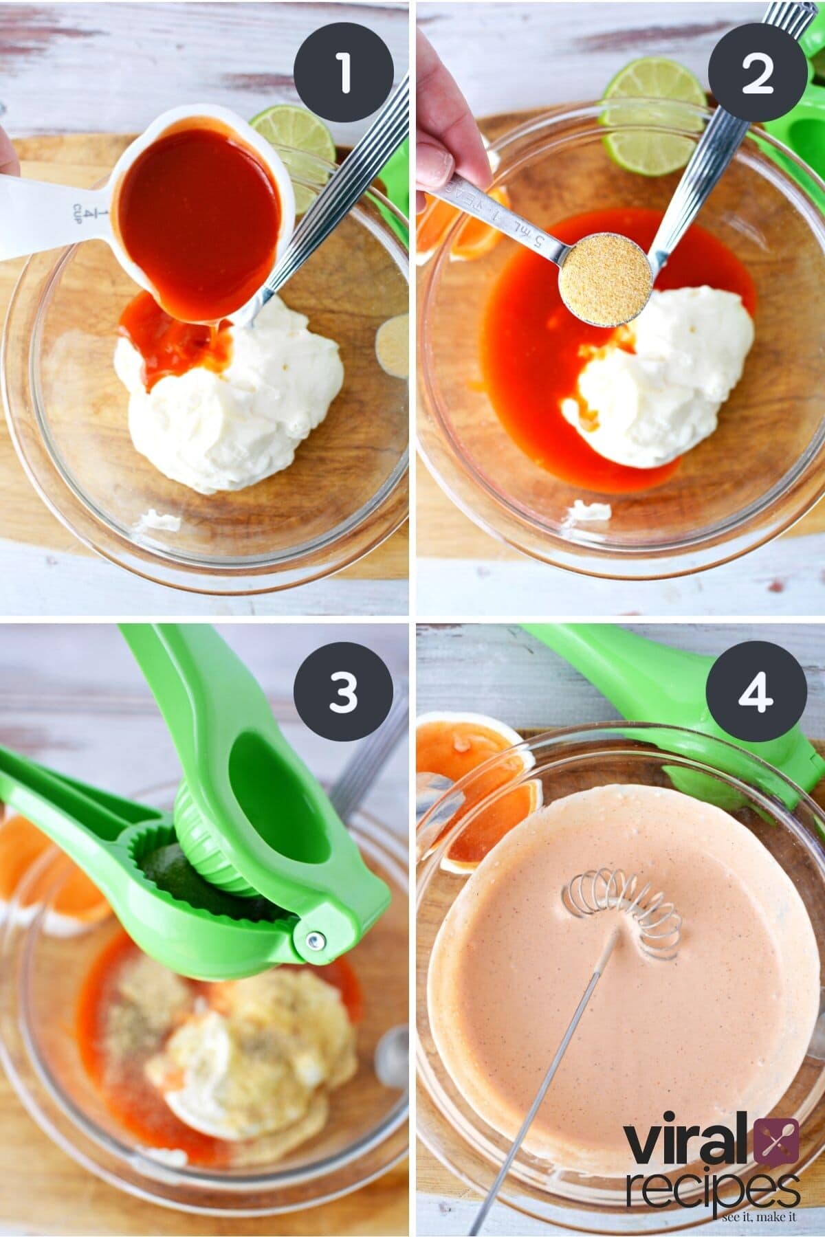collage on how to make sriracha aioli.