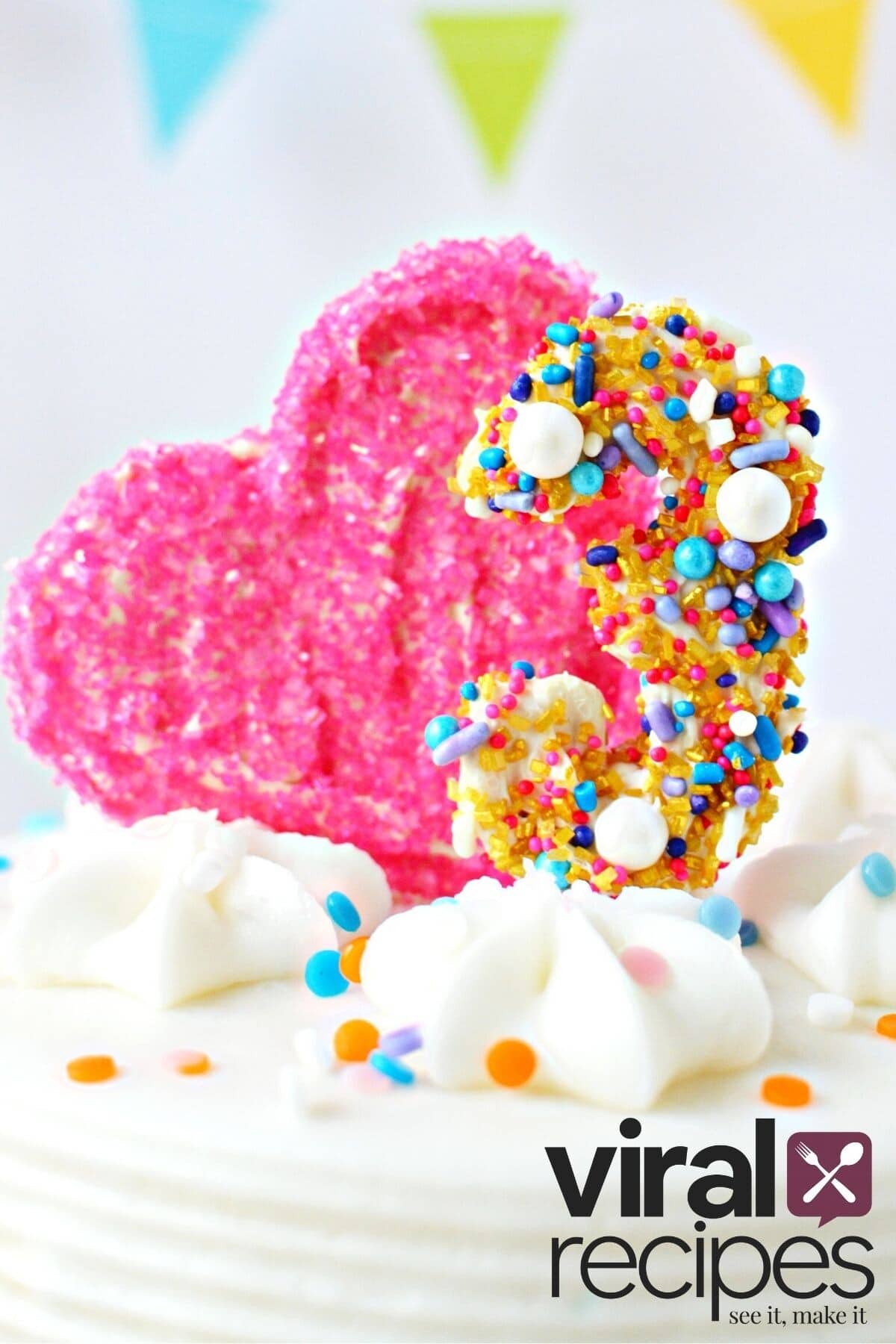 homemade edible designs on a cake.