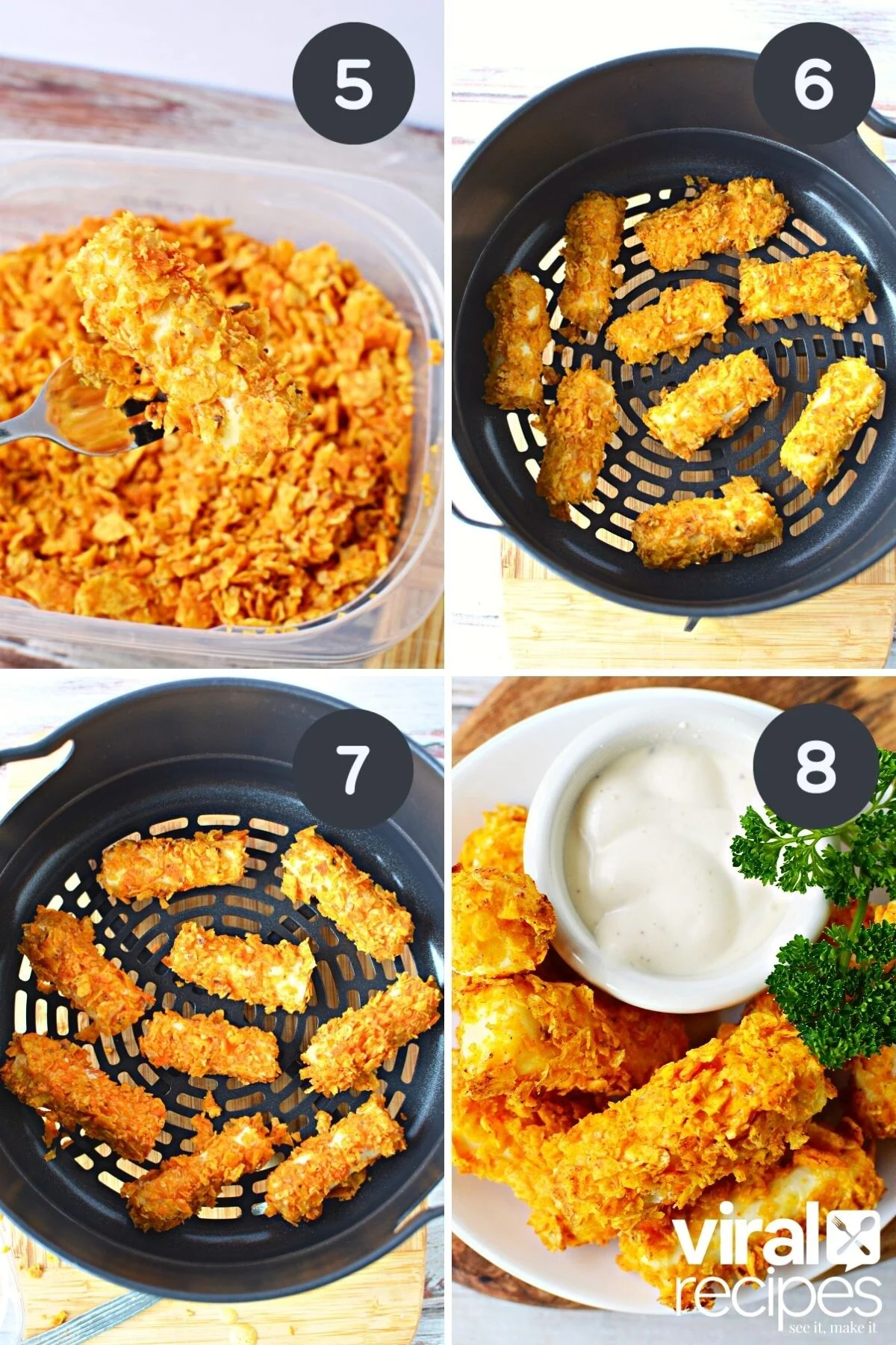 layering cheese sticks recipe.