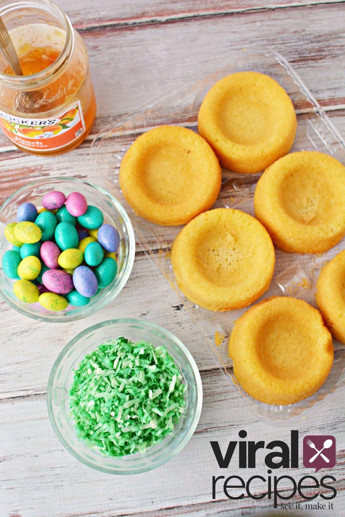 Easter cake ingredients.